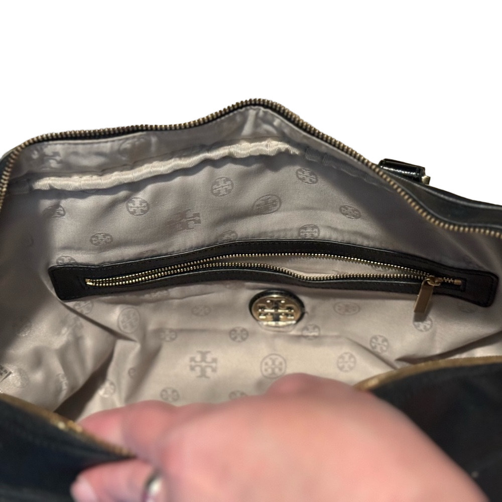 Tory Burch Black Leather Travel Bag - Picture 7 of 11